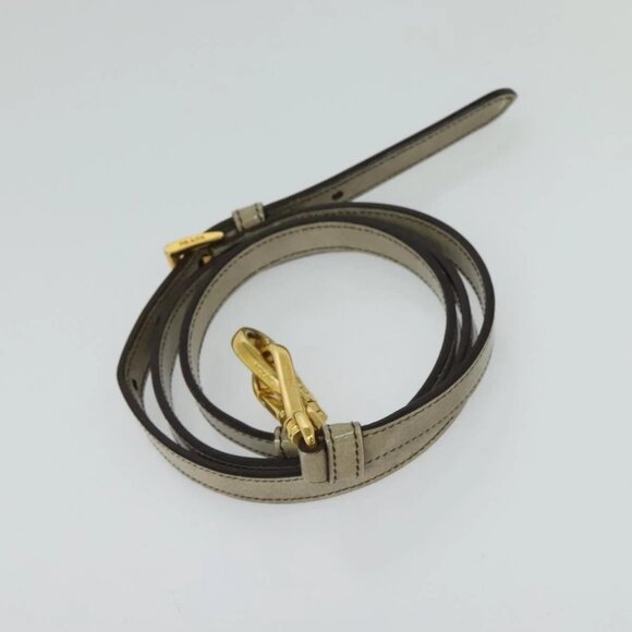 PRADA Hand Bag Enamel 2way Beige Gold Auth - Picture 13 of 16